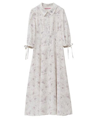 Maison de FLEUR はしごレースシャツワンピース Flower