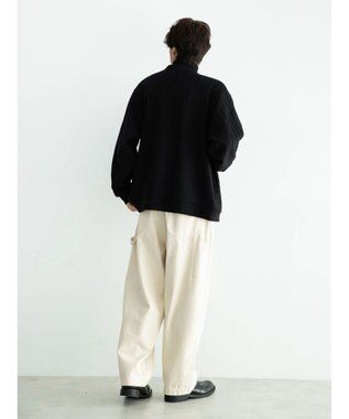 CRAFT STANDARD BOUTIQUE ケーブル柄カットカーディガン1 Black