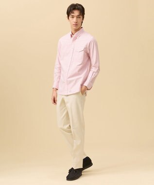 J.PRESS MEN 端正で快適【ストレッチ / オンオフ兼用】トリコチン ステムテーパード パンツ_26年モデル ホワイト系