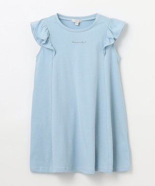 ANY KIDS ひんやりクール カットソーワンピース サックスブルー