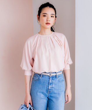  【WEB限定】シアーカルゼ ブラウス