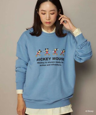 OP／FILA 【ocean pacific】ミッキー/裏毛クルースウェット【Disney/ディズニー】 ブルー