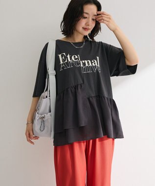 Green Parks アソート柄ドッキングプルオーバー Charcoal Gray