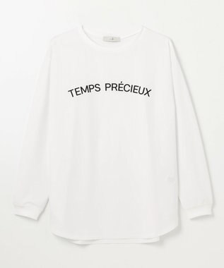 ANY ジョーゼットロゴプリントTシャツ オフ