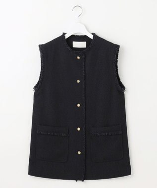 自由区 【カタログ掲載】ブライトリングツイード ジレ ネイビー