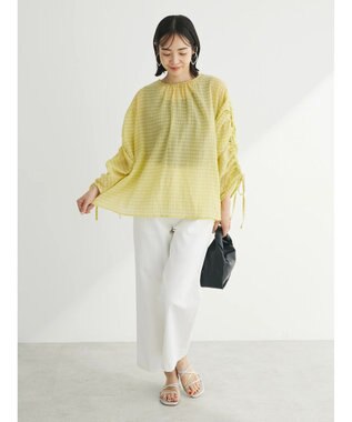 Green Parks ・ＥＬＥＮＣＡＲＥ　ＤＵＥ　バックリボンブラウス Yellow