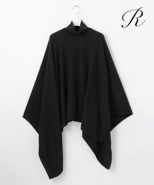 23区 【R(アール)】マイクロンメリノウール ニットケープ ブラック系