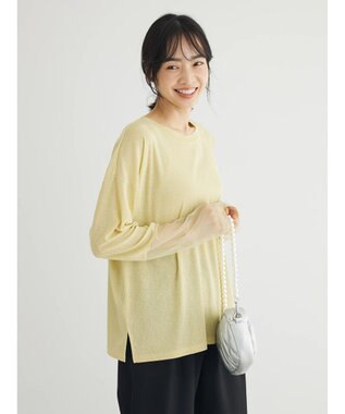 Green Parks 袖チュールドッキングプルオーバー Green