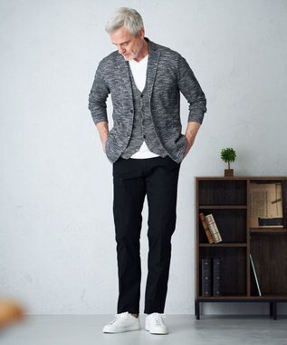 JOSEPH ABBOUD 【カラー豊富】人気！ウエストも伸びる！ オーガニックストレッチパンツ ブラック系