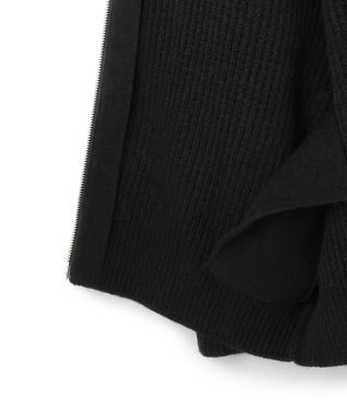 UNFILO MENS 【男女兼用】ウールポップコーン ジップ ブルゾン ブラック