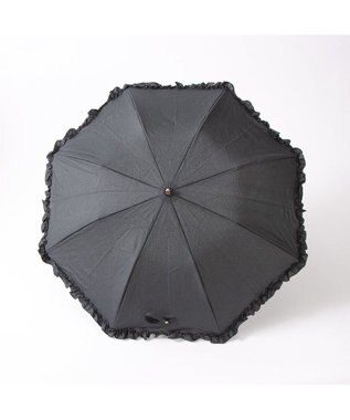 UNBILLION カシュネ cachenez / 【晴雨兼用】【日傘】 シャンプレーフリルトップレス折りたたみ傘 ブラック