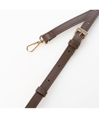 UNBILLION カシュカシュ cachecache / フェイクレザーショルダーバッグ付スクエアトート ブラウン