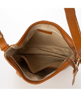 UNBILLION アトランタ ATLANTA / 牛革縦ファスナーショルダー キャメル