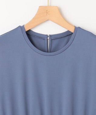 組曲 L 【接触冷感・洗える】美シルエットポンチ ワンピース ブルー系