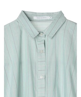 AMERICAN HOLIC ＵＶカット袖タックフレンチスリーブシャツ Stripe Green