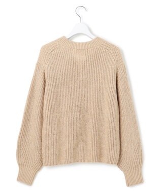 23区 L 【洗える】スパンコールバルキー クロップド ニット ベージュ系