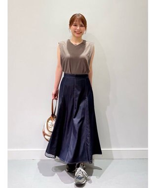 UNFILO 【吸水速乾/マシンウォッシャブル】ショルダータック カットソー ダークブラウン