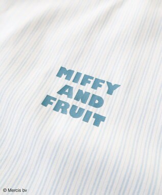 Green Parks ｍｉｆｆｙ／刺しゅうプリントストライプシャツ Sax