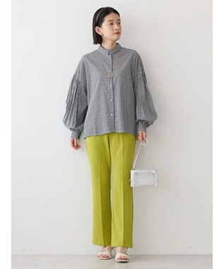 AMERICAN HOLIC ＵＶカット／接触冷感ギャザースリーブブラウス　 Gingham Check