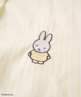 Green Parks ｍｉｆｆｙ／刺しゅうプリントストライプシャツ Yellow