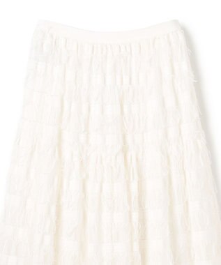 uncrave フリンジレース ティアードスカート オフ