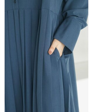 Green Parks armonia．プリーツシャツワンピース Gray
