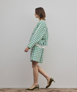 GRACE CONTINENTAL ツイードショートパンツ グリーン