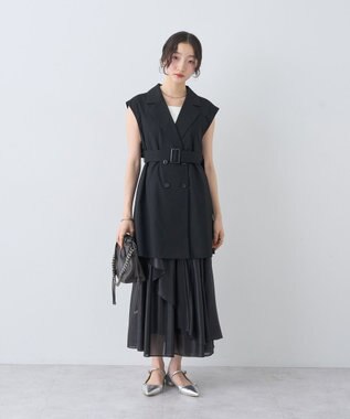 earth music&ecology ショートジレンチ Black