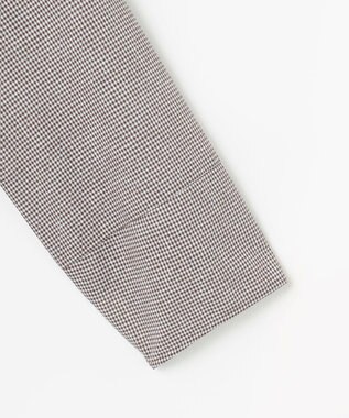 J.PRESS LADIES S リネンminiチェック プルオーバー ブラウス ブラウンギンガム系