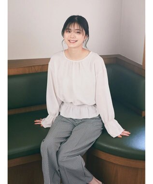 earth music&ecology シャーリングシアーブラウス Off White