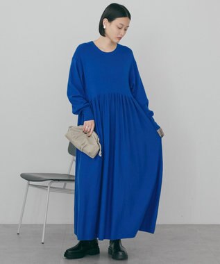 AMERICAN HOLIC 【WEB限定】バイパチティアードニットワンピース Blue