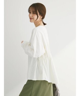 Green Parks ドロストドッキング長袖プルオーバー Ecru