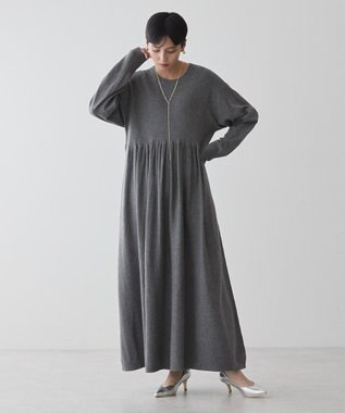 AMERICAN HOLIC 【WEB限定】バイパチティアードニットワンピース Gray Mixture
