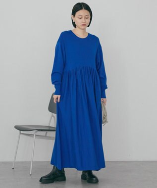 AMERICAN HOLIC 【WEB限定】バイパチティアードニットワンピース Blue