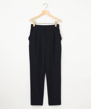 組曲 【KUMIKYOKU NAVY】コンフォータブルドレープフリル テーパードパンツ ネイビー系