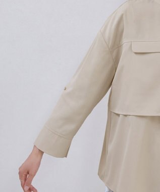 Tiaclasse 【洗える】ドロストレイヤーブルゾン ライトベージュ