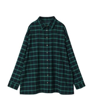 Green Parks ＥＧＯＩＳＴ　チェックロゴシャツチュニック Green