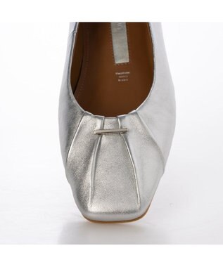 MODE ET JACOMO <MODE ET JACOMO>ソフトレザーフラットパンプス シルバー