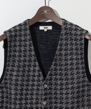 JOSEPH ABBOUD 【イタリア糸使用/清涼感/軽い/洗える/サスティナブル】スラブギマ ニット ベスト ネイビー系7