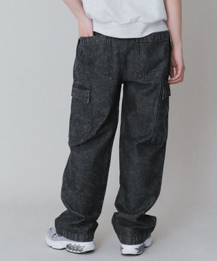 WEGO 【KIDS】デニムイージーカーゴパンツ（JUNIOR） デニムブラックソノタ