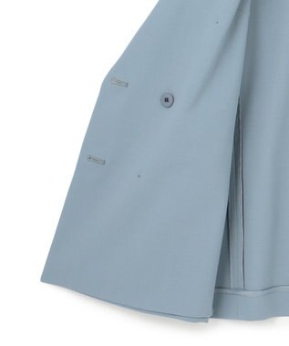 ICB L ウール2WAYストレッチ ダブルブレストジャケット ブルーシェイド系