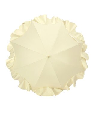 MOONBAT 【ランバン オン ブルー（LANVIN en Bleu）】晴雨兼用日傘　フレアフリル ライトイエロー