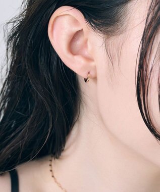 Phoebe 【金属アレルギー対応】ワンタッチメタルフープミニピアス(片耳)/サージカルステンレス ローズゴールド ローズゴールド