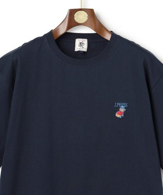 J.PRESS MEN 【AaronChang】【UNISEX】ブルドック エンブロイダリー Tシャツ ネイビー系