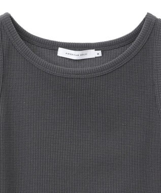 AMERICAN HOLIC ワッフルタンクトップ Charcoal Gray