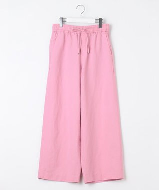 UNFILO 【軽量/UVケア】ライトリネン ワイドパンツ ピンク