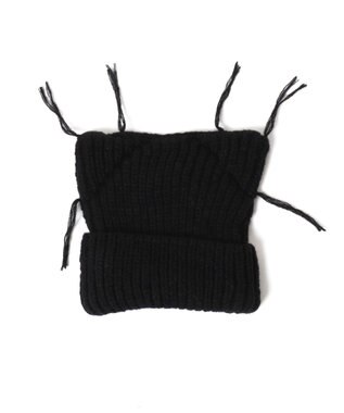 WEGO ローゲージネコミミニットキャップ ブラック