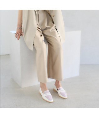 MODE ET JACOMO <carino>メッシュチュールローファー ホワイトコンビ