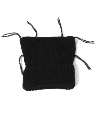 WEGO ローゲージネコミミニットキャップ ブラック