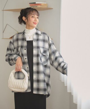 WEGO 【ユニセックス着用ITEM/SMLサイズ展開】チェックネルシャツ 柄2